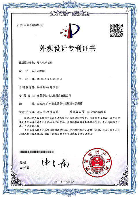 Design Patent Certificate